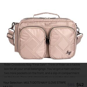 😃Rare Rose Gold Metallic Lug Rider Crossbody Bag